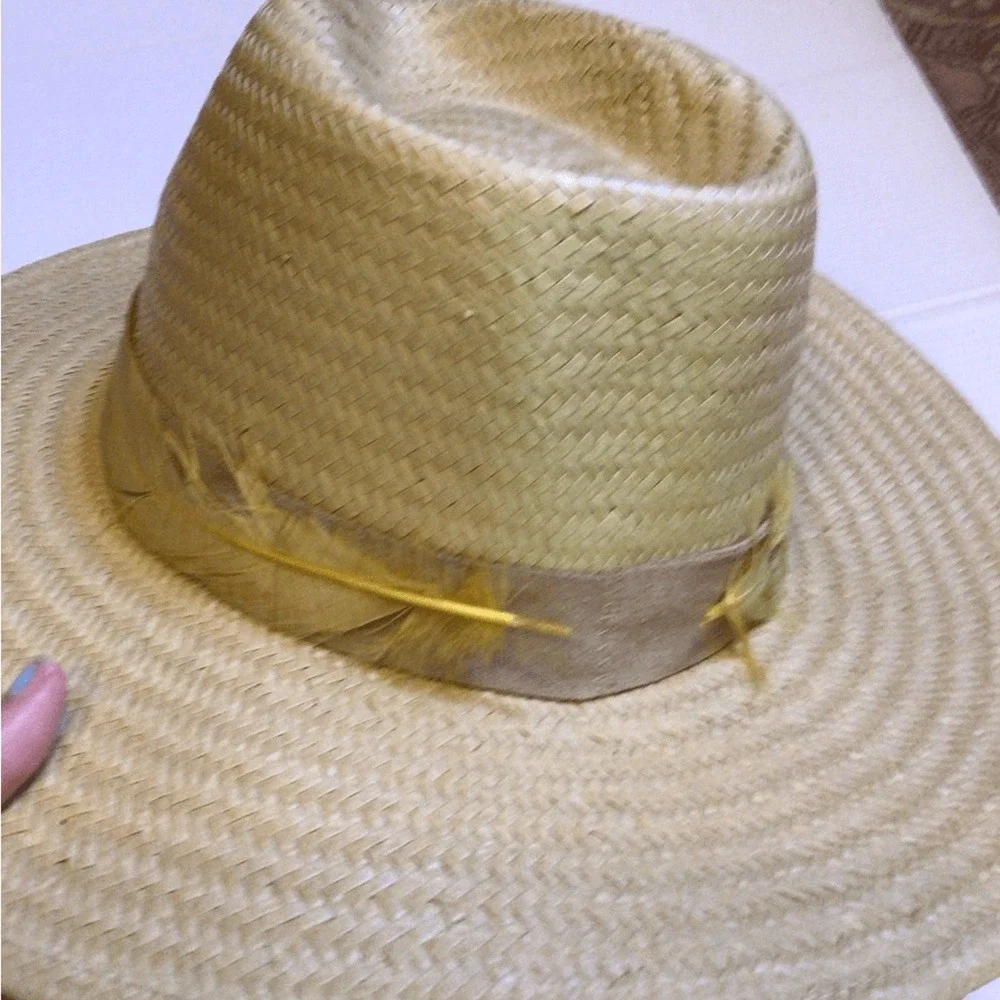 NEW ! wyeth X Ruxpinsrags Sunshine Straw Rancher Hat with Sun Accent
